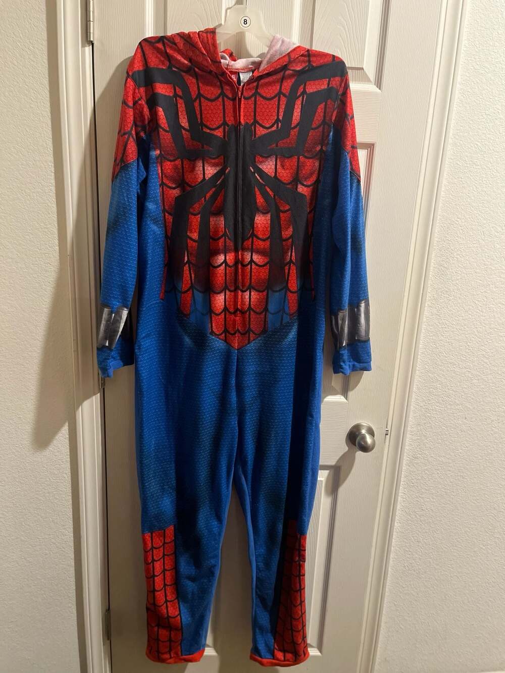 Marvel Spider-Man Hooded One-Piece Union Suit Pajamas